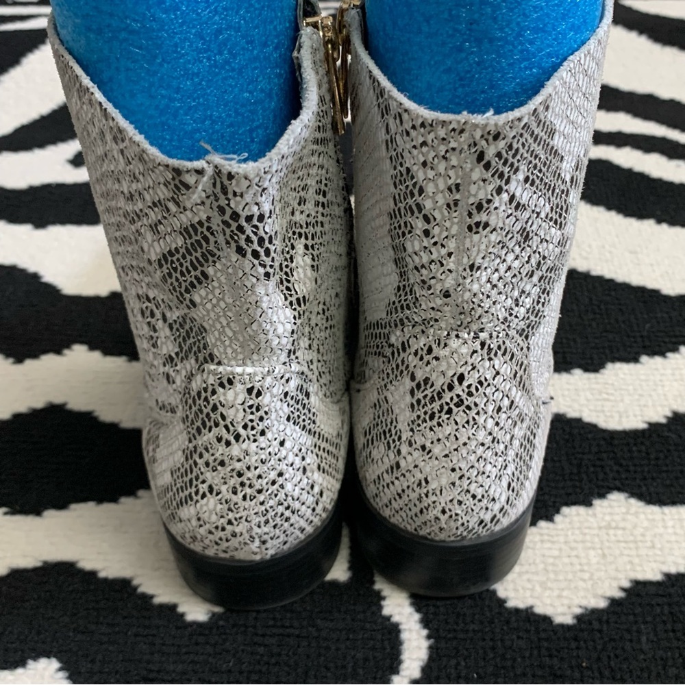 Topshop Klaus Python Snake Print Booties Size 40 - image 6